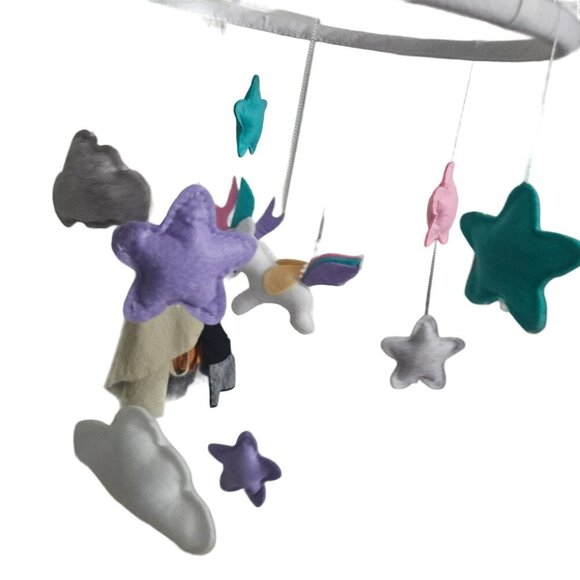 Land Of‎ Luna Unicorn Mobile Nursery Decor Stars Clouds Purple Plushy Celestial - Picture 3 of 9